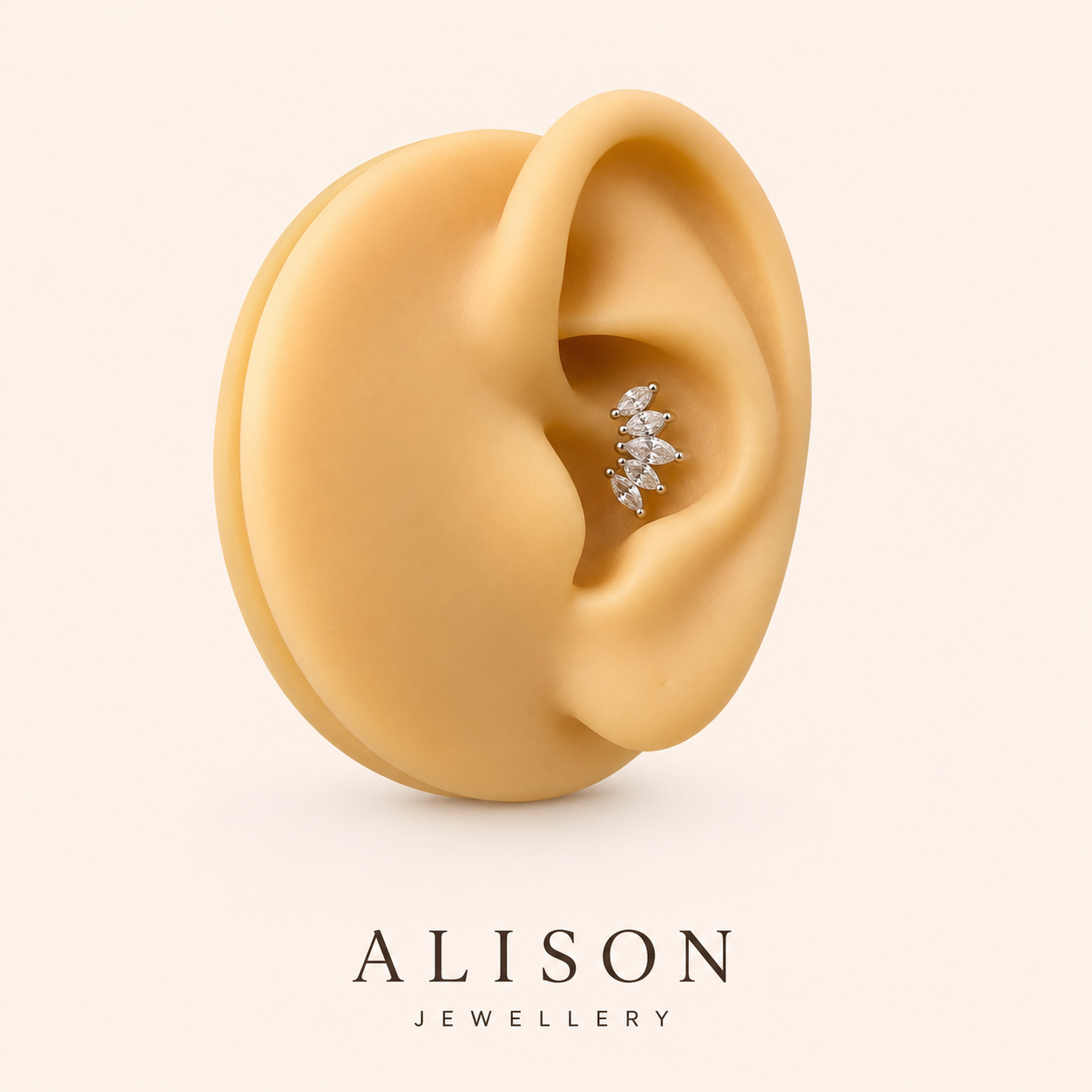 Stainless Steel Leaf Vine Stud Earrings