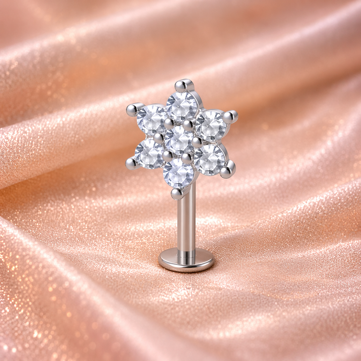 Silver colour Upper Helix ( BUGADI ) studs- 1pc