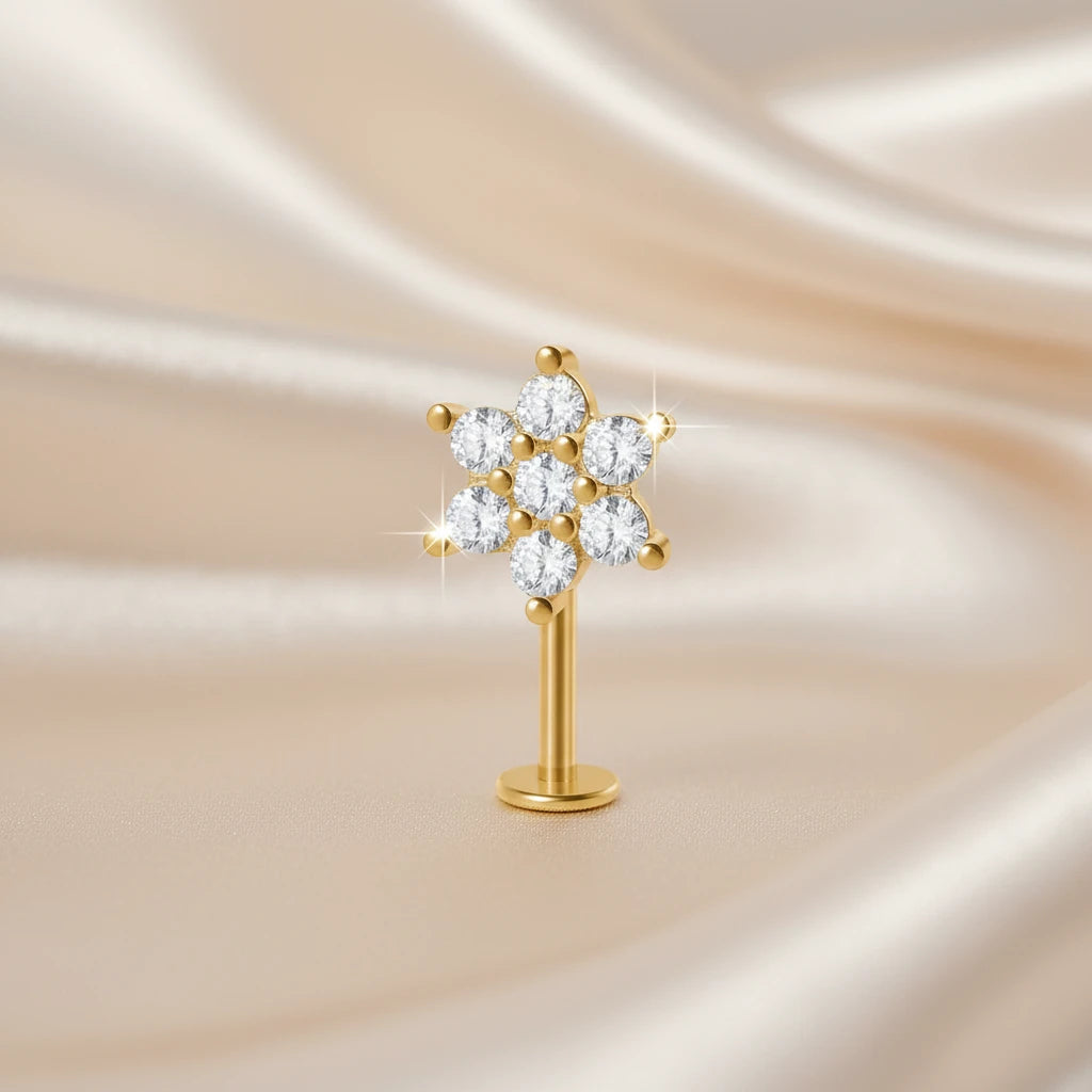 Silver colour Upper Helix ( BUGADI ) studs- 1pc