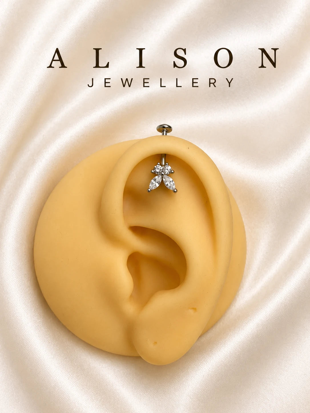 Butterfly Design Gold & Silver Upper Helix(BUGADI)