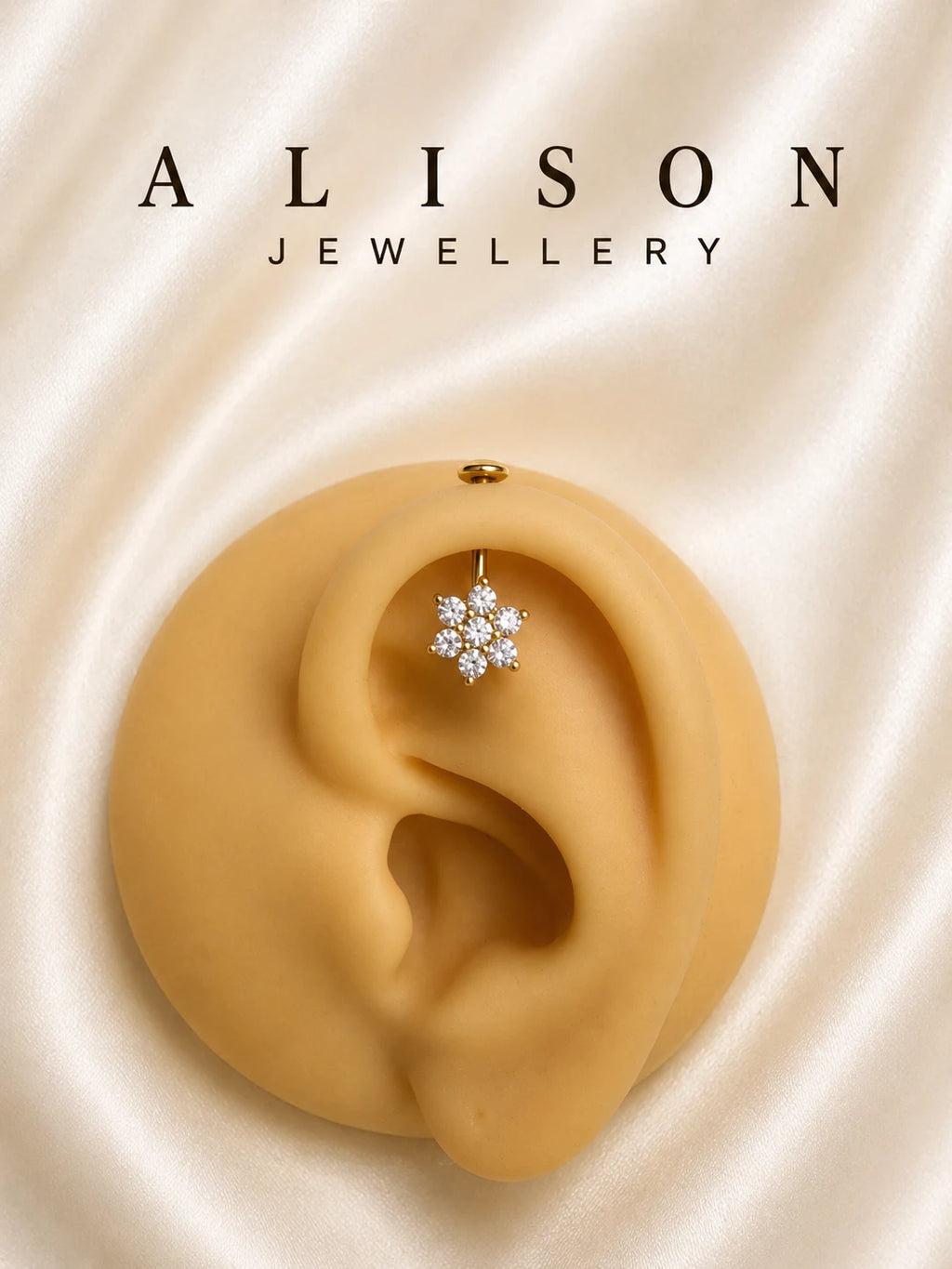 Silver colour Upper Helix ( BUGADI ) studs- 1pc