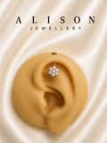 Silver colour Upper Helix ( BUGADI ) studs- 1pc