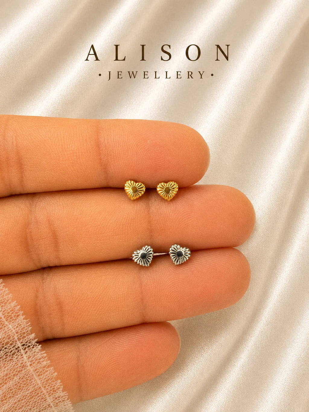 ASTM F136 Titanium Heart Labret Stud - PAIR