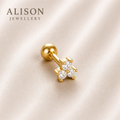 Surgical Steel Trinity Crystal Stud - PAIR