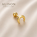 Surgical Steel Luna Crescent Stud - PAIR