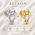 18K Gold Plated Stainless Steel Multi Crystal Labret Stud - PAIR