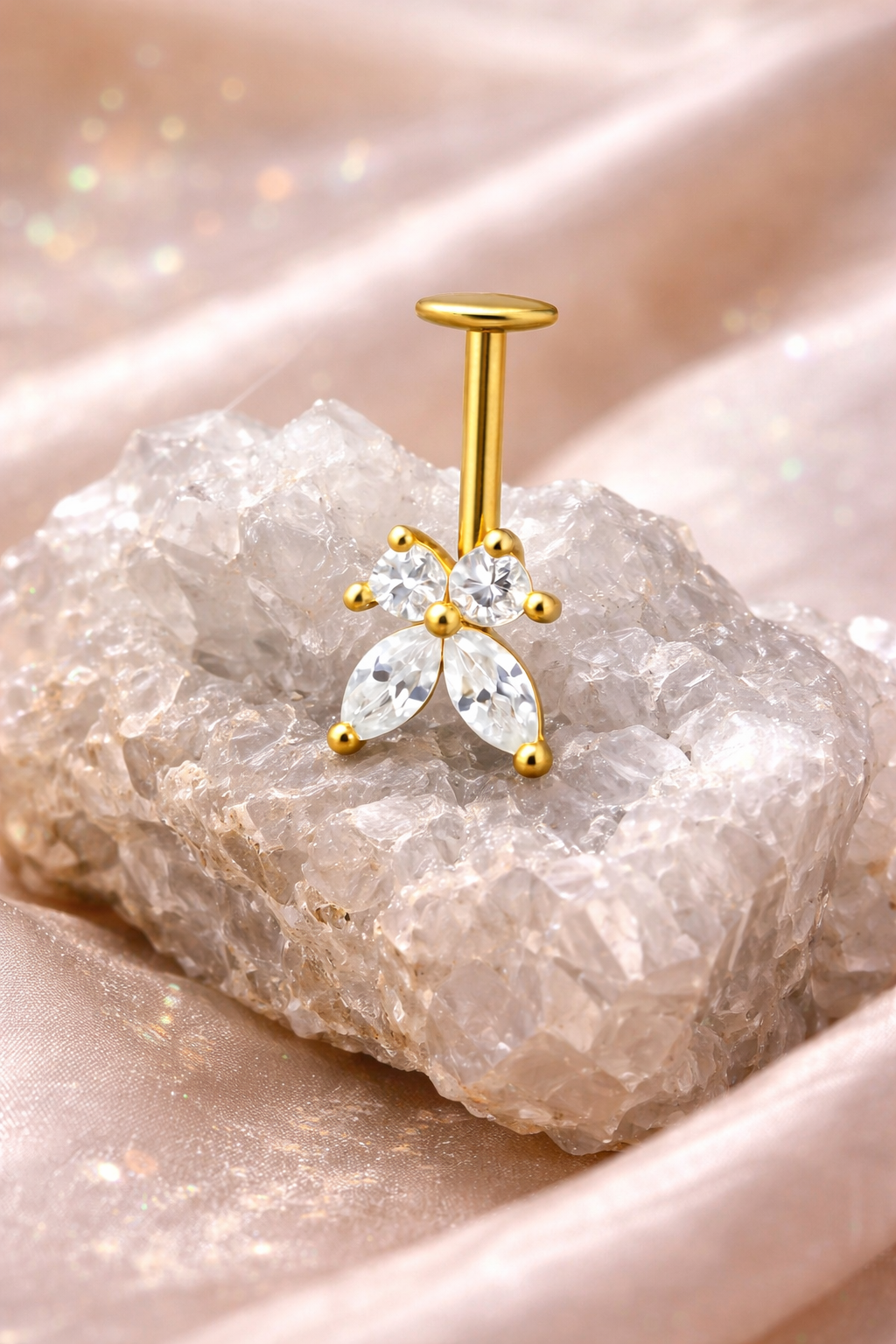 Butterfly Design Gold & Silver Upper Helix(BUGADI)