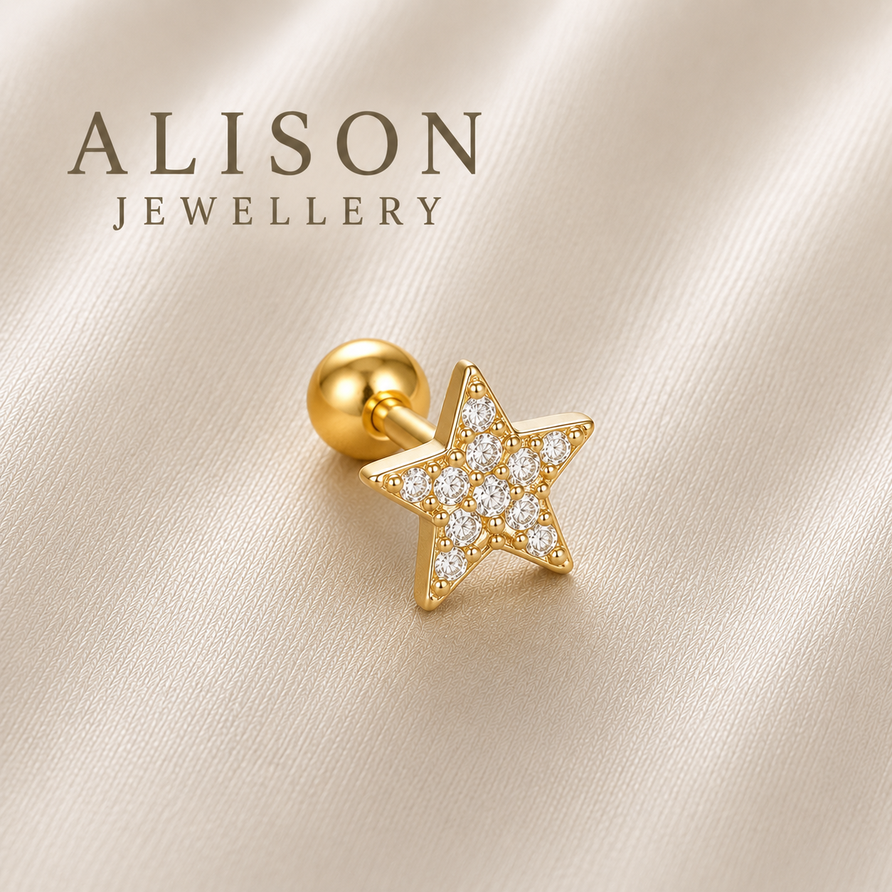 Surgical Steel Stella Crystal Star Stud - PAIR