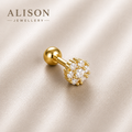 Surgical Steel Blossom Crystal Stud - PAIR