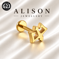 ASTM F136 Titanium Trishul Labret Stud - PAIR