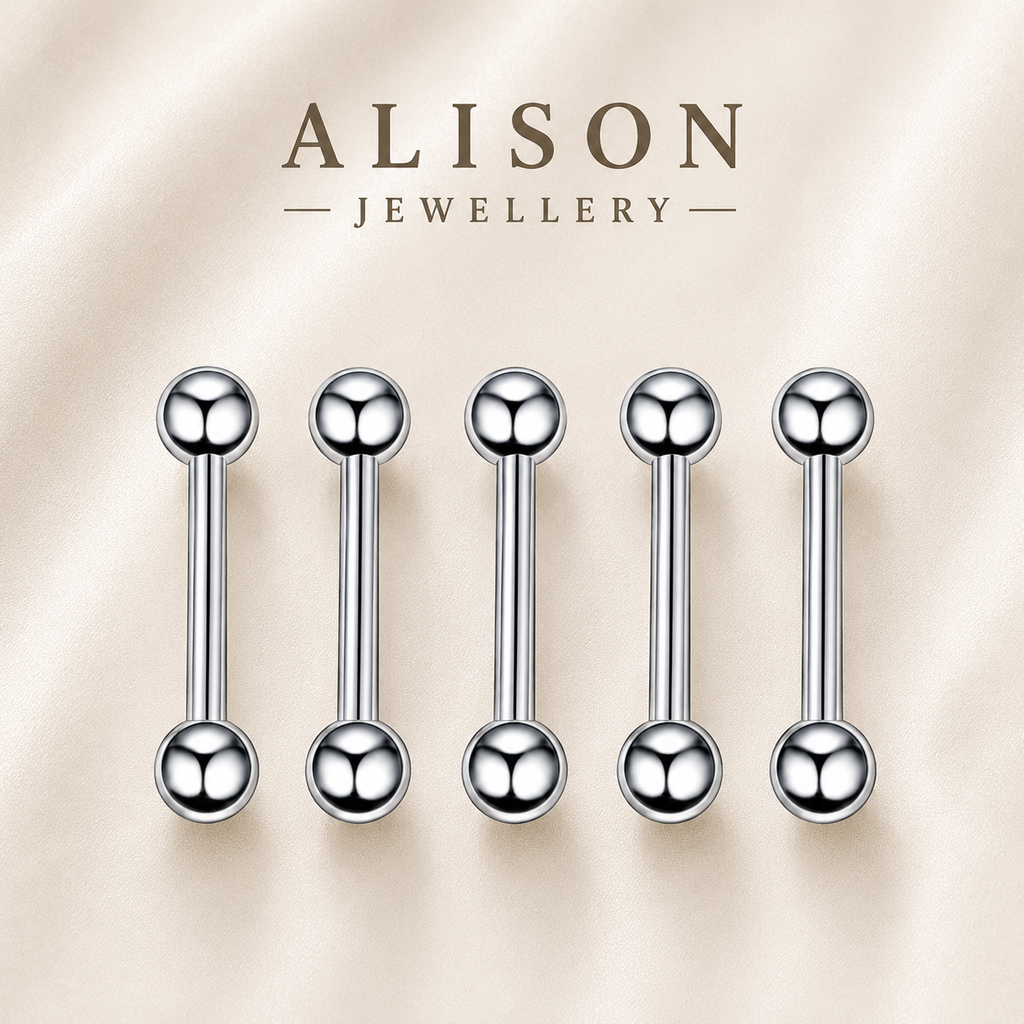 316L Stainless Steel Straight Barbell Piercing Jewelry – SINGLE PIECE