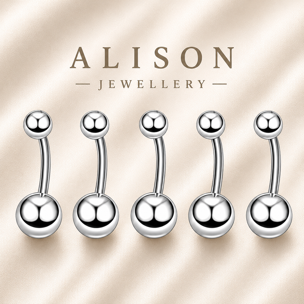 316L Stainless Steel Curved Belly Button Ring – SINGLE PIECE