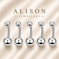 316L Stainless Steel Curved Belly Button Ring – SINGLE PIECE