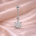 Silver Colour Snowflake Hanging Upper Helix(BUGADI) Studs - 1 Pc