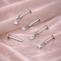 Bugadi Upper Helix CZ Hanging SILVER- 1pc