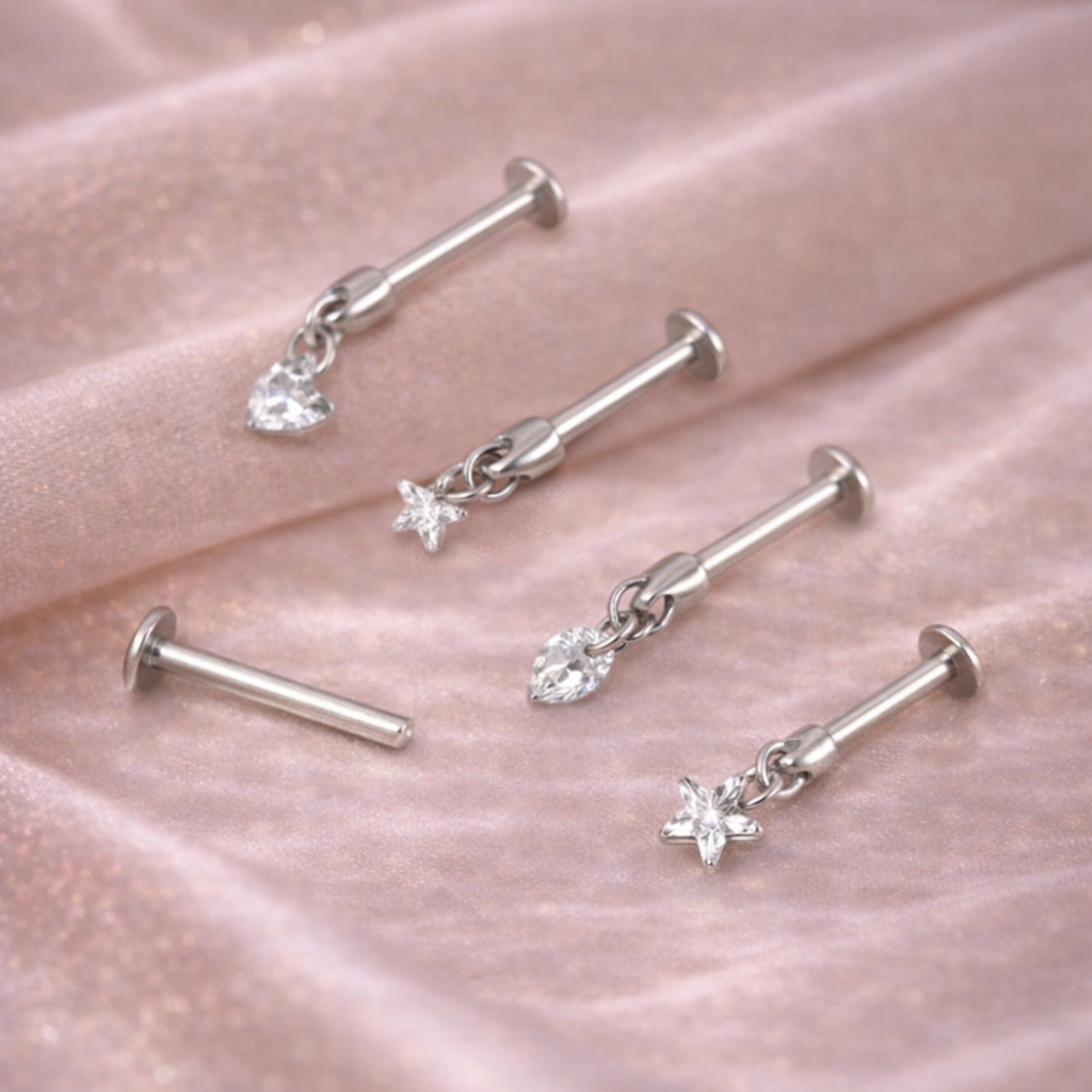 Bugadi Upper Helix CZ Hanging SILVER- 1pc
