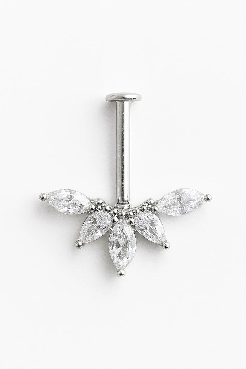 Silver colour Upper Helix (BUGADI) 5 Petals(15G)- 1 Piece