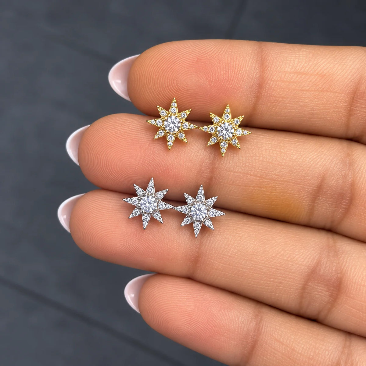 Surgical Steel Astra Crystal Star Stud - PAIR