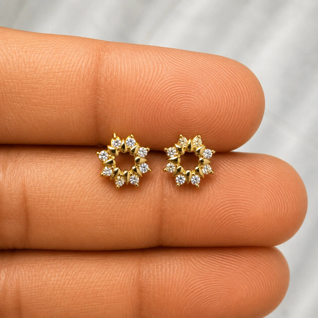 18k Gold Plated Stainless Steel Leaf – PAIR