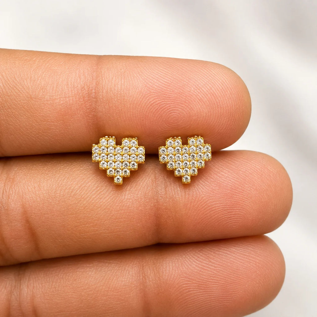 Stainless Steel Crystal Christmas Tree Flat Back Stud Earrings - PAIR